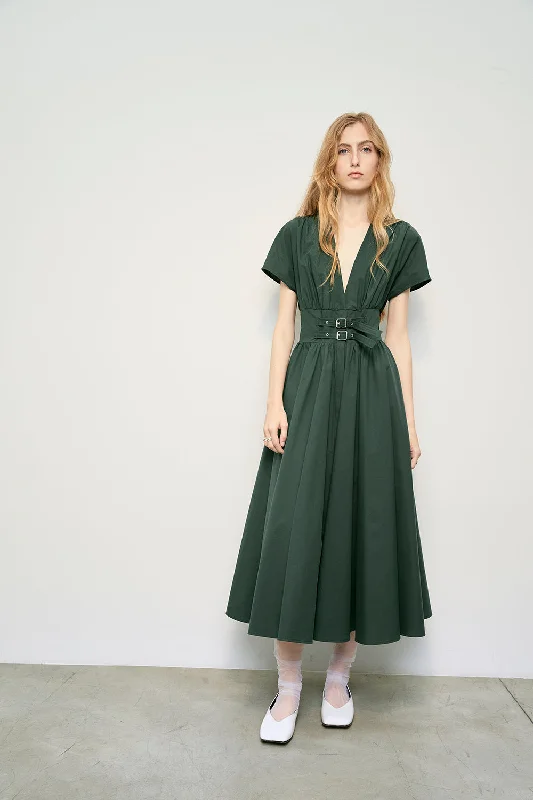 classic fit-and-flare dressMEIMEIJ Evergreen Belted Midi Dress