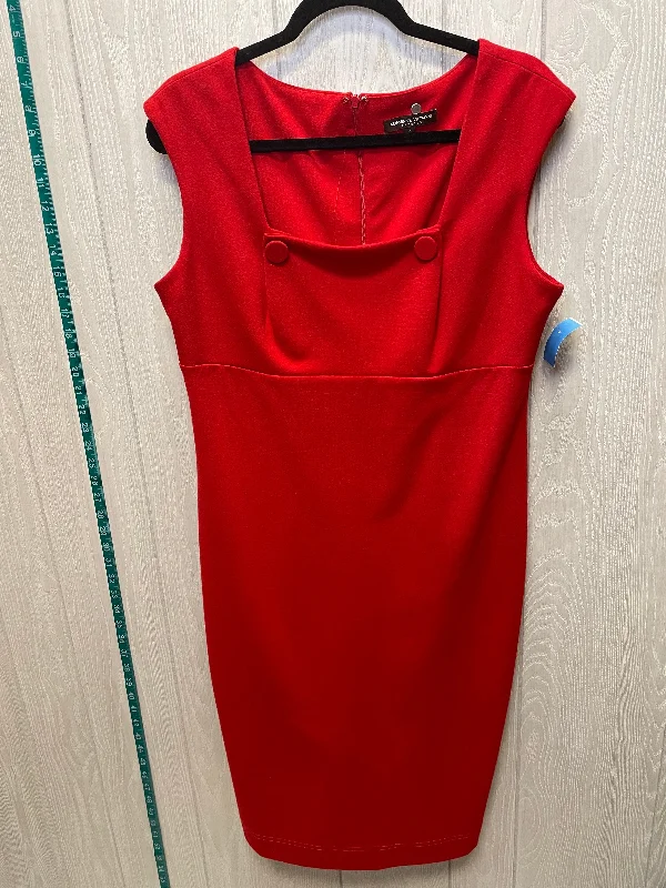 Lowest Prices Dress Casual Short By Adrienne Vittadini In Red, Size: L