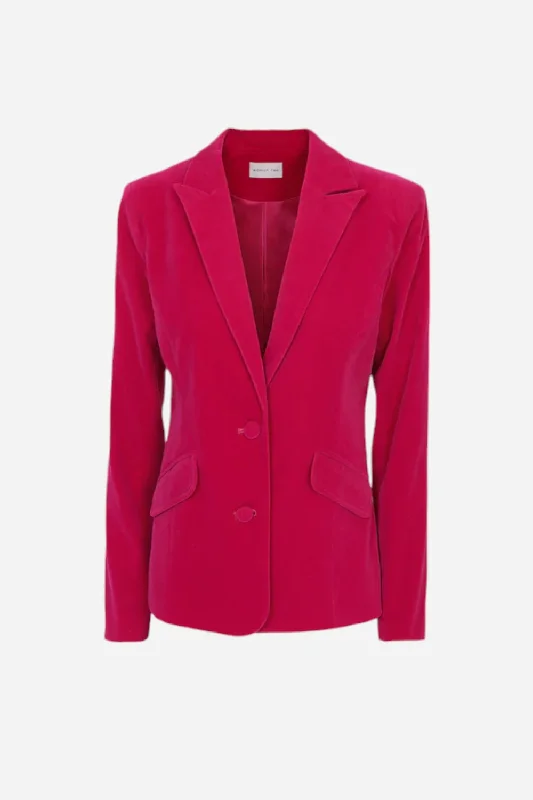 casual sports coatAdelyn Rae Bella Velvet Blazer Fuchsia