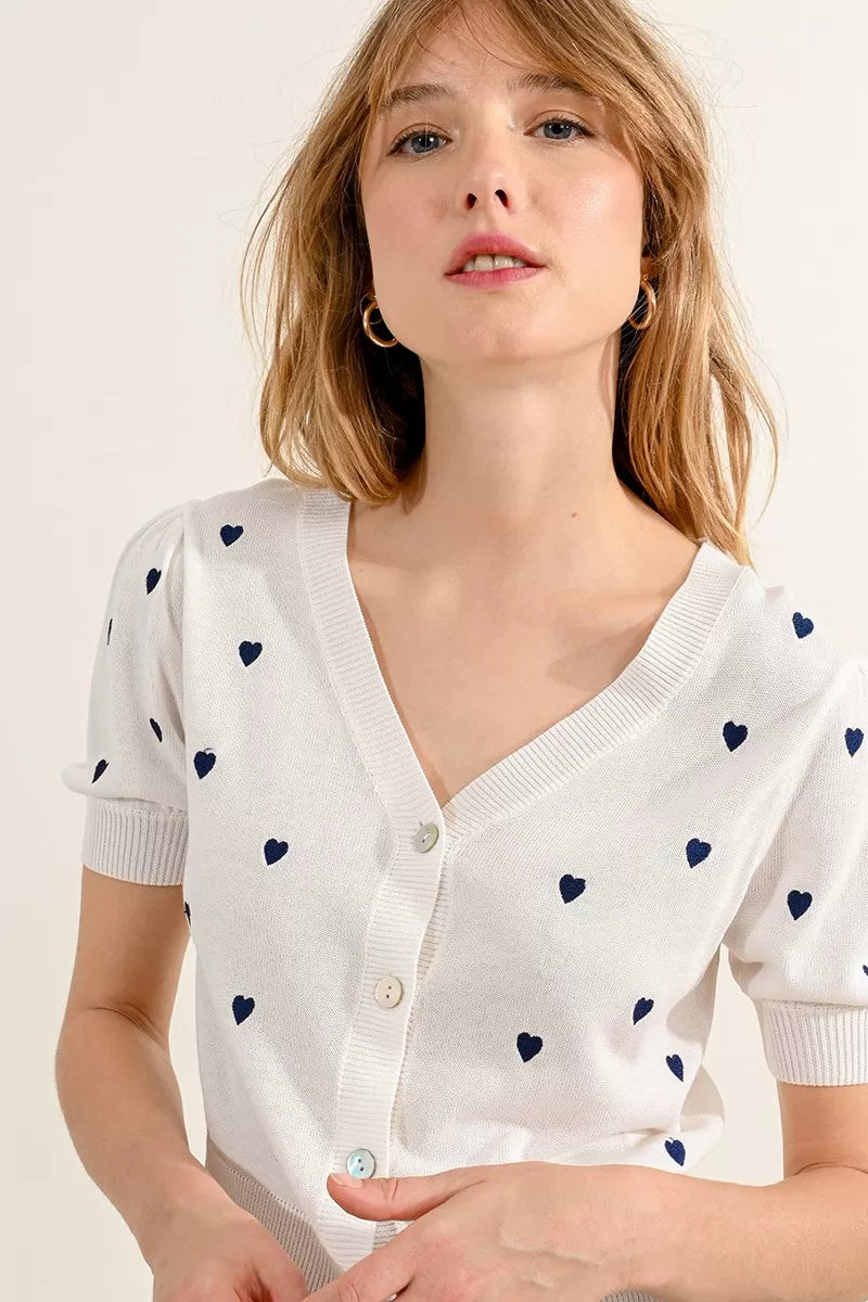 Closeout Molly Bracken Off White Knitted Cardigan