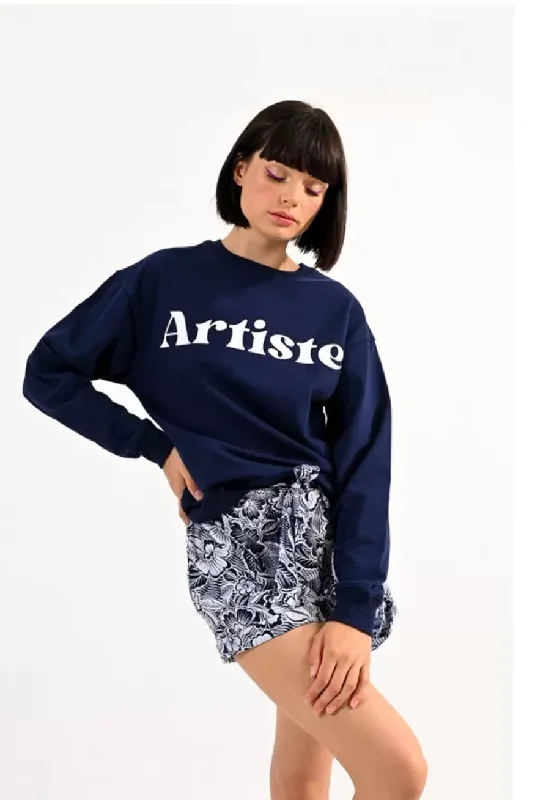 Don't Wait Molly Bracken Navy Blue Knitted Sweater