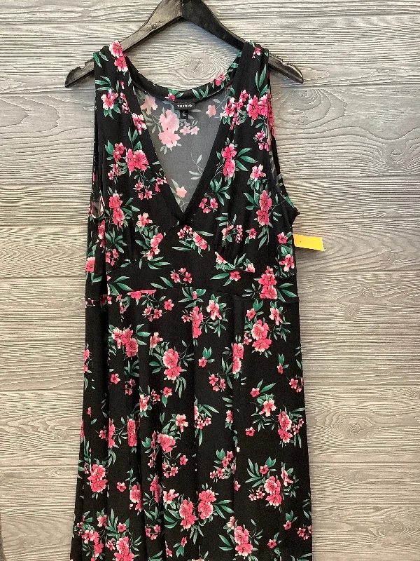 Price Break Dress Casual Midi By Torrid In Floral Print, Size: 2x