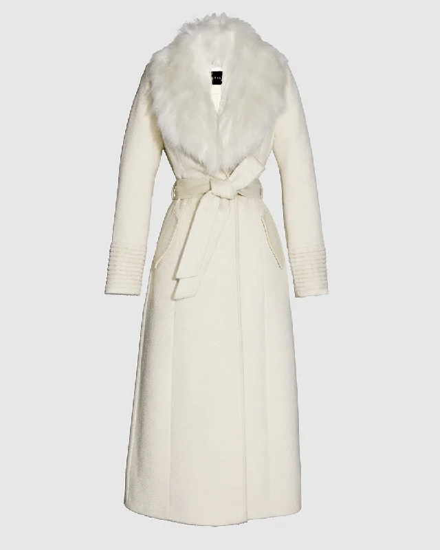 fashionable outerwearSuri Alpaca Maxi Coat with Alpaca Shearling Collar