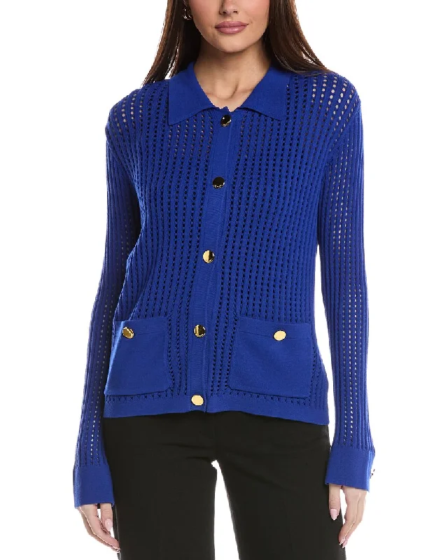 Closeout St. John Stretch Crochet Knit Jacket