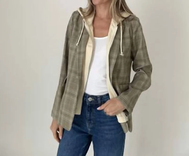 Buy Now Drew Plaid Blazer In Brown