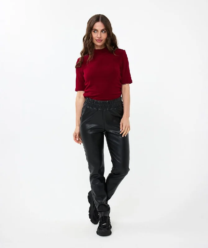 Price Drop Esqualo Black Vegan Pull On Trousers