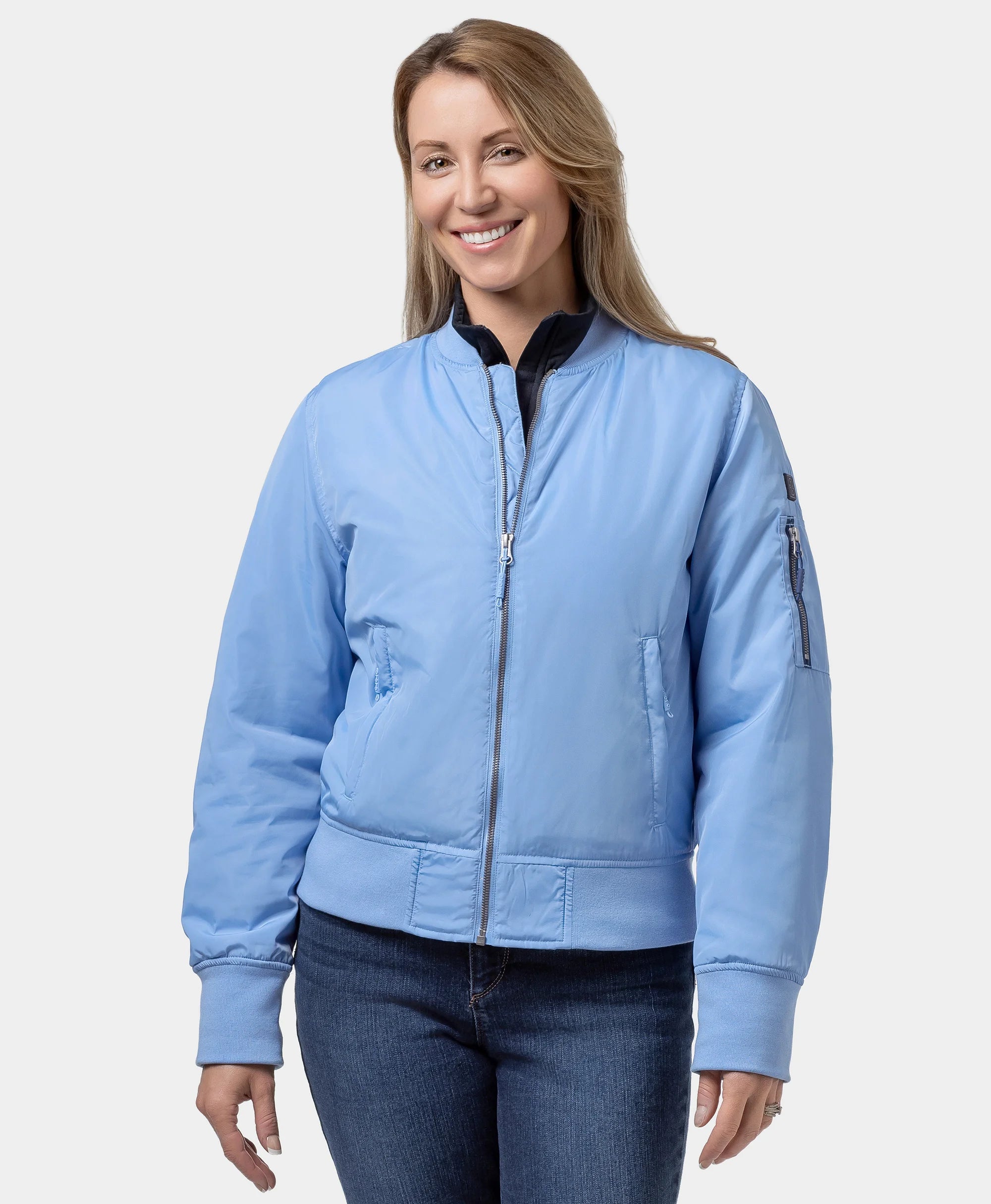 Limited Stock Cityscape Women's Heated Bomber Jacket