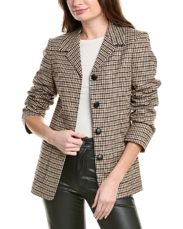 Year-End Sale rag & bone Drew Italian Houndstooth Wool-Blend Blazer