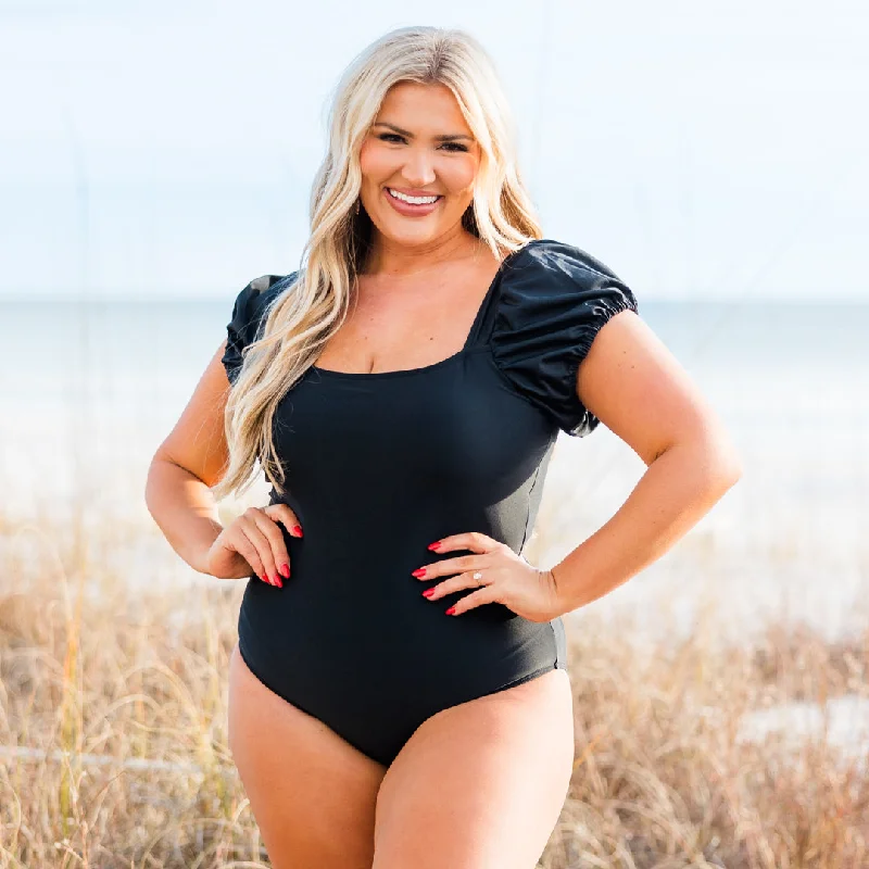 Bargain Prices Vacation With Me Swimsuit, Black