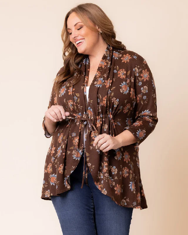 floral midi dressLori Drawstring Cardigan - Sale!