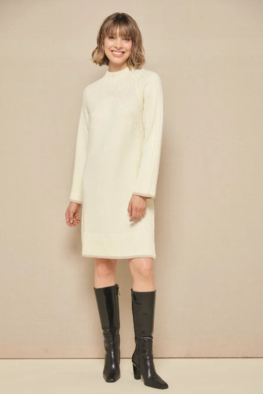 Super Savings Van Dos Ecru Knitted Sweater Dress