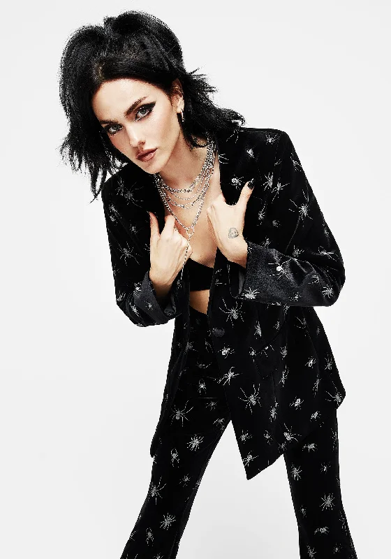 Discount Deals Spiro Foil Print Velour Blazer