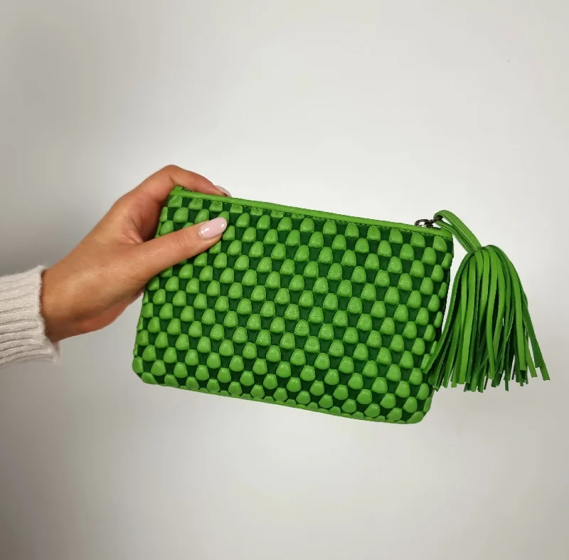 Price Smash Tissa Fontaneda Spring Green Large Spanish Nappa Leather Pochette