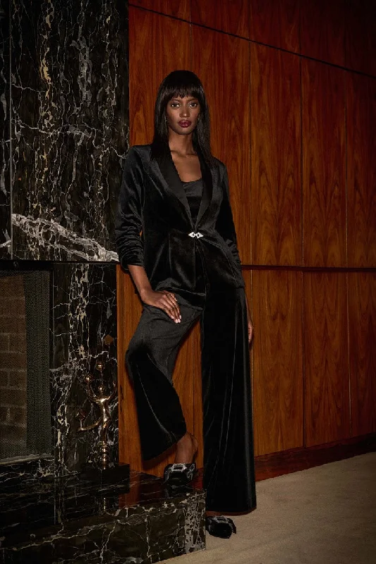Must-Have Deals Joseph Ribkoff Black Velvet Wide-Leg Pants