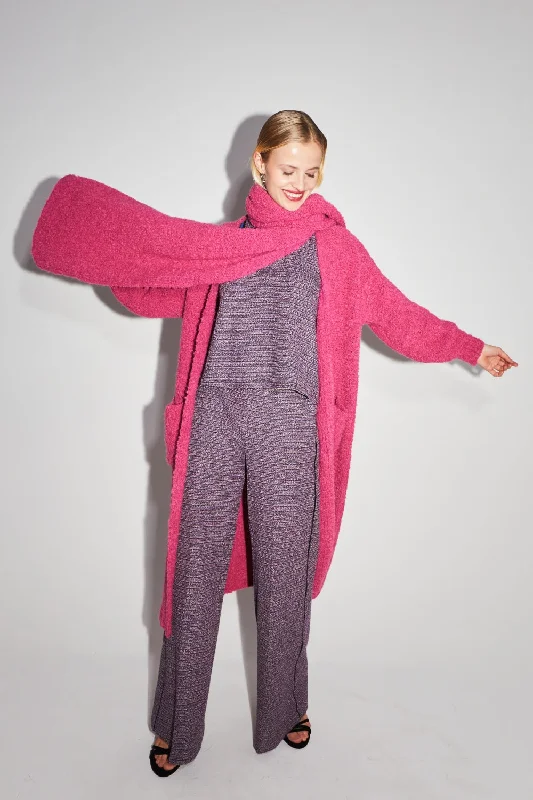 Super Savings Imprevu Pink Bouclette Cardigan