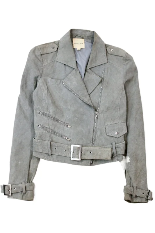 Overstock Sale Silence + Noise - Suede Moto Jacket