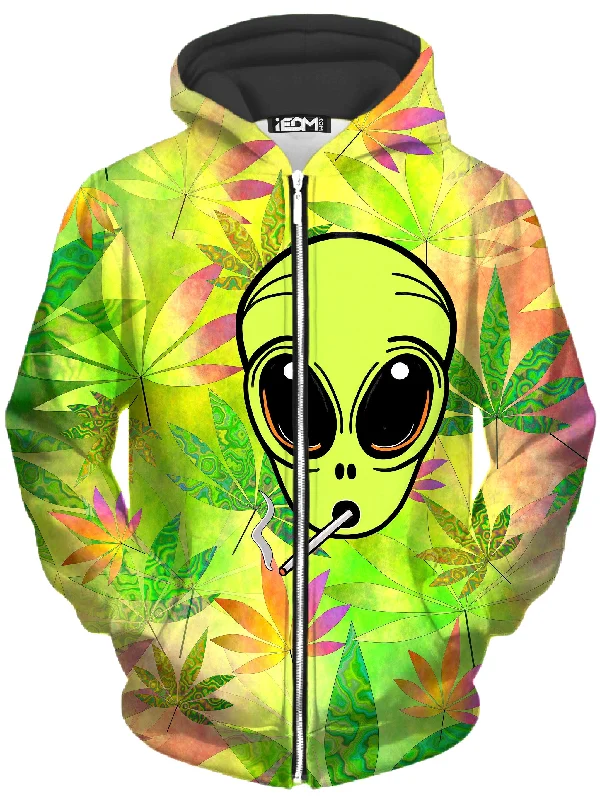 Take Advantage Alien Weed Unisex Zip-Up Hoodie
