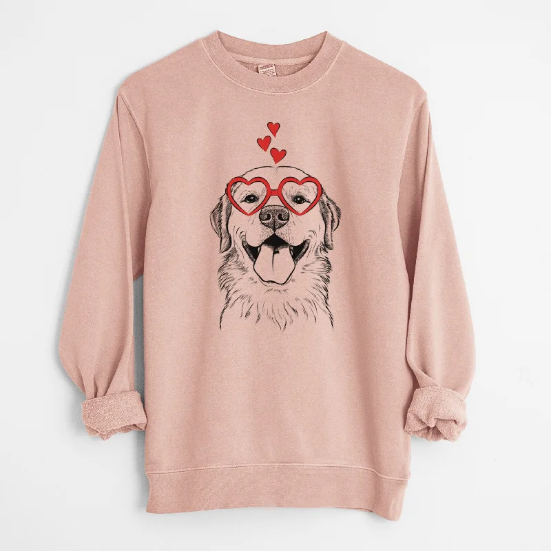 Special Buy loose fit athletic hoodieValentine Bennett the Golden Retriever - Unisex Pigment Dyed Crew Sweatshirt Special Buy loose fit athletic hoodieValentine Bennett the Golden Retriever - Unisex Pigment Dyed Crew Sweatshirt