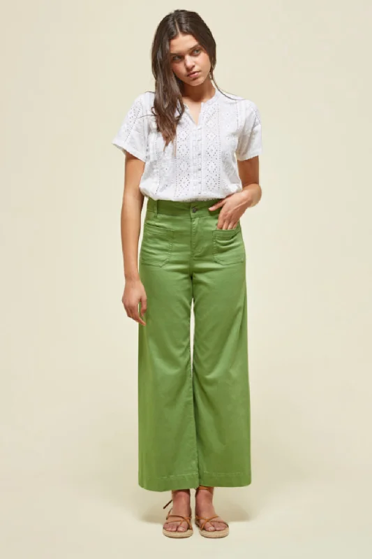 Price Cut MD'M Leaf Coloured Cropped Trousers