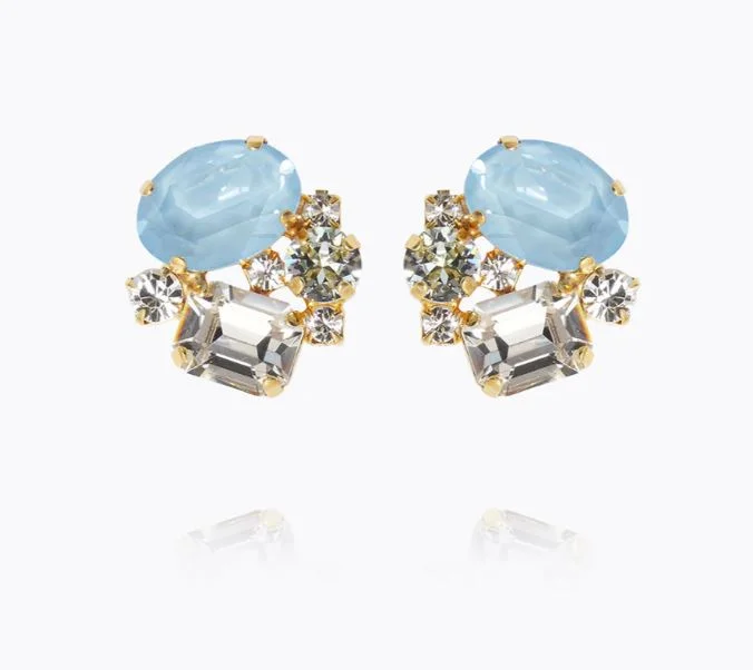 Overstock Sale Caroline Svedbom Mini Carolina Earrings Gold Sky Blue Combo