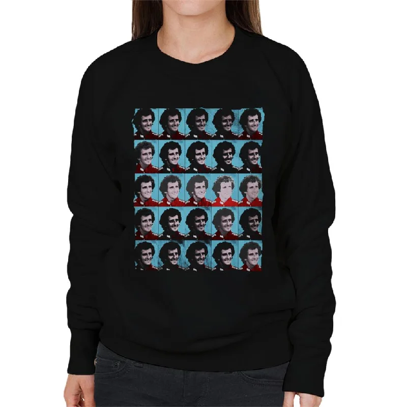 cozy gym sweatshirtMotorsport Images Alain Prost Formula One World Championship Pop Art Women's Sweatshirt