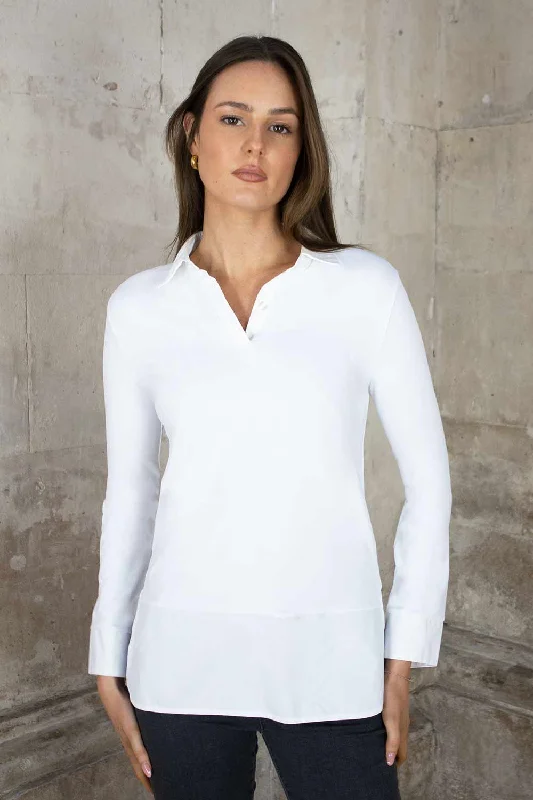New Deals NO2MORO White Fenty Layering Shirt
