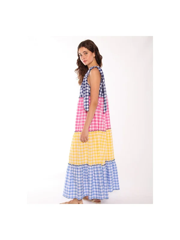 Today's Special Vilagallo Cylia Vichy Blue Dress