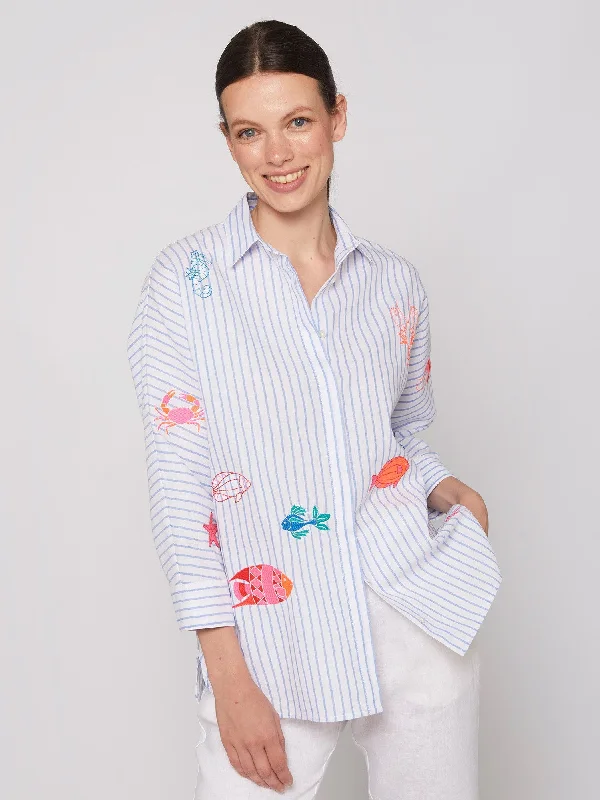 Lowest Prices Vilagallo Blue Linen Shirt