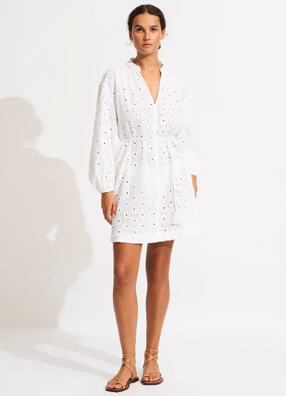 Midnight Madness Broderie Cover Up - White