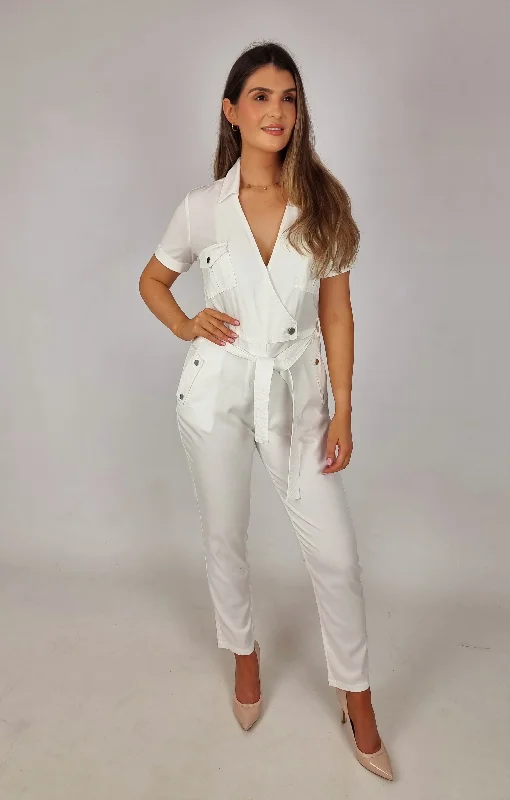 YEAR-End Sale Eva Kayan White Jumpstuit