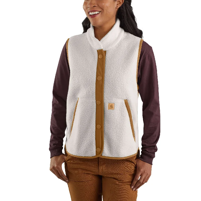 Price Buster Relaxed Fit Fleece Snap-Front Vest