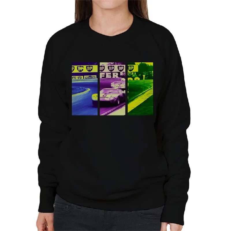 oversized sports sweatshirtMotorsport Images Ickx Oliver Ford GT40 leads Hobbs Women's Sweatshirt