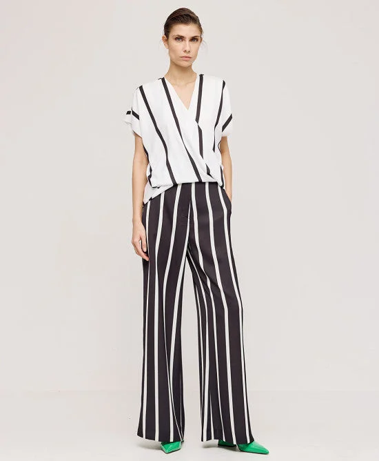 Unbeatable Prices Access Fashion Wrap Striped Blouse