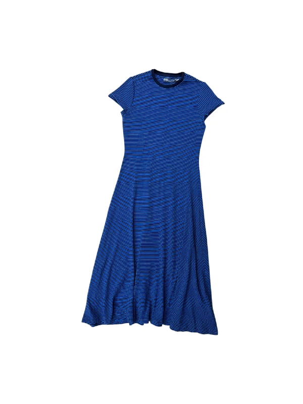 tiered dressDress Casual Maxi By Polo Ralph Lauren In Black & Blue, Size: L