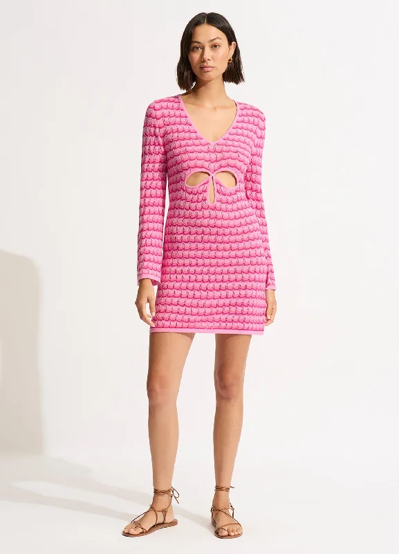 Shop and Save Carnaby Knit Cover Up - Fuchsia Rose