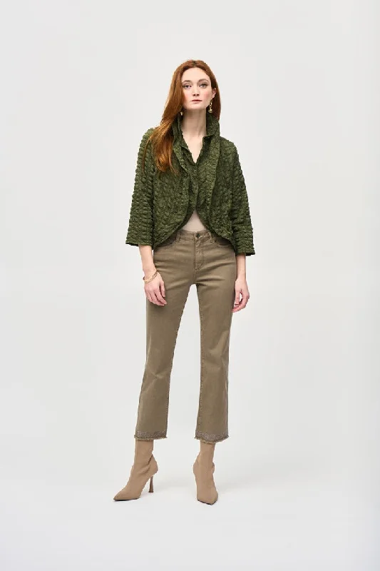 Major Savings Joseph Ribkoff Iguana Bubble Woven Cropped Jacket