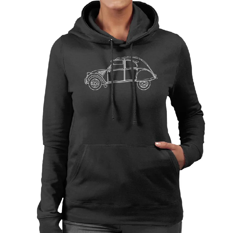 Citroën Vintage 2CV Art Women's Hooded Sweatshirt