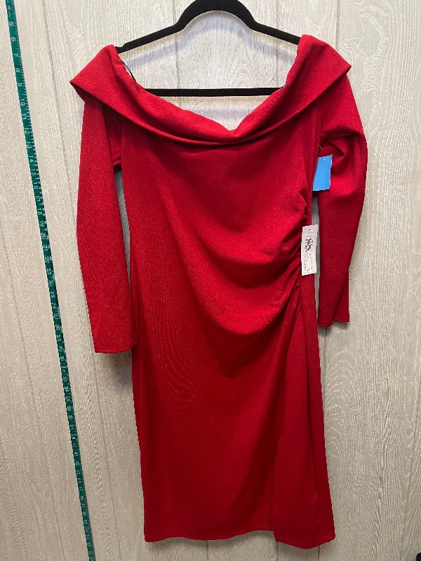 Can't Miss Dress Party Midi By PREMIER AMOUR  In Red, Size: L