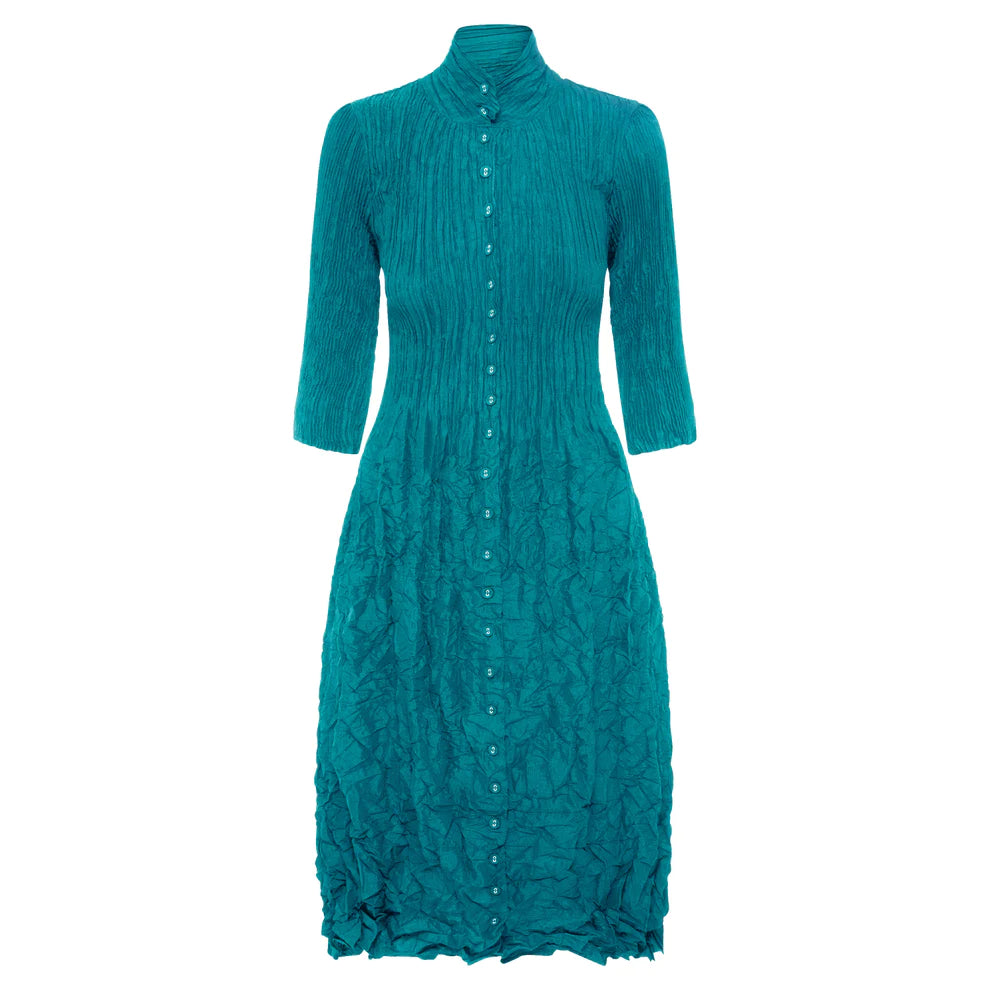 Act Fast Alquema Nehru Peacock Coat Dress