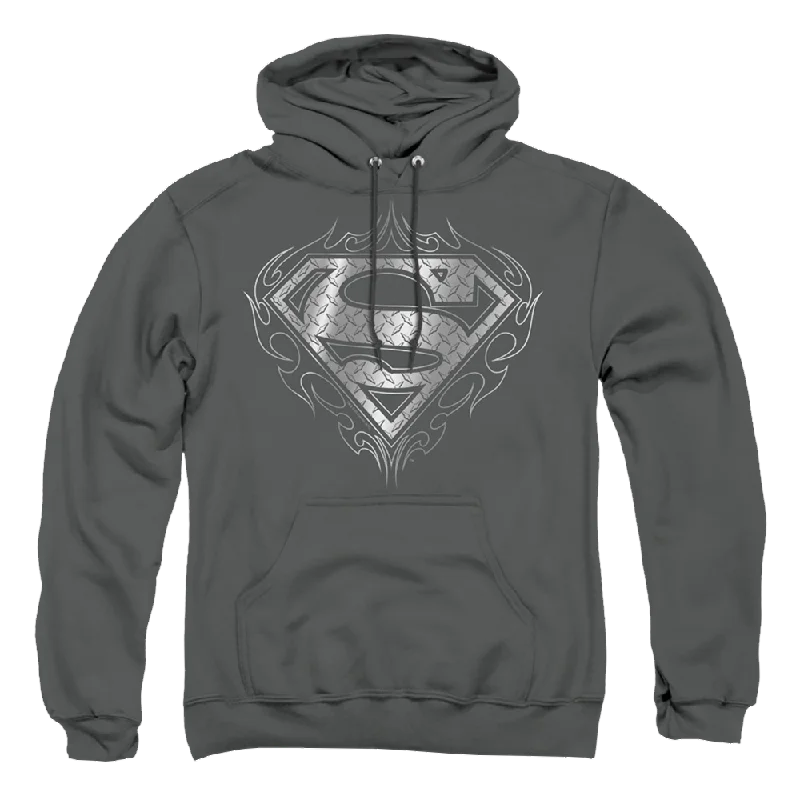 Superman Tribal Steel Logo - Pullover Hoodie