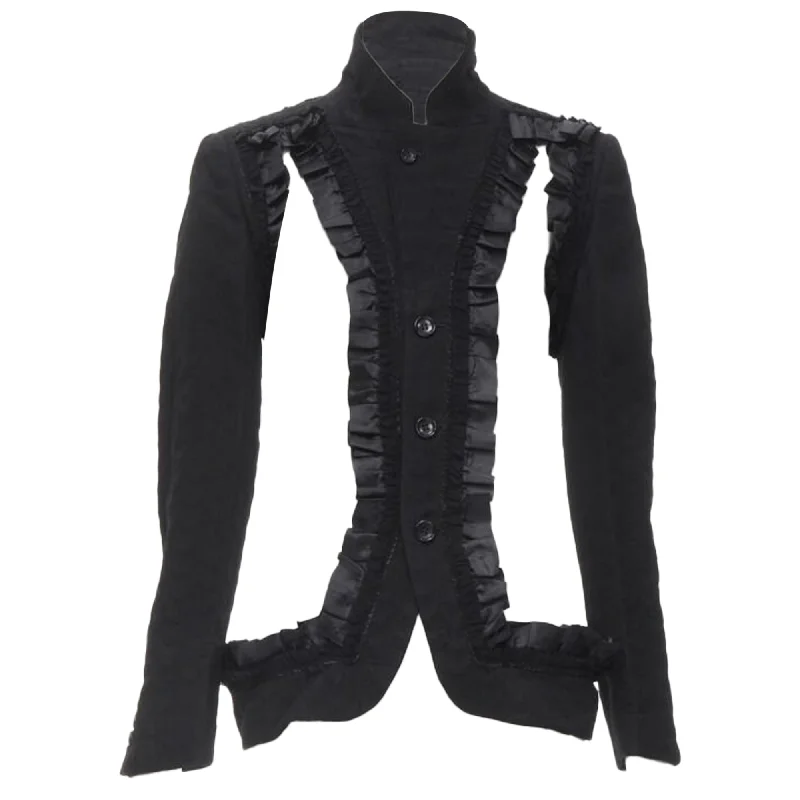 YEAR-End Sale Comme Des Garcons Bad Taste ruffle cut out deconstructed blazer