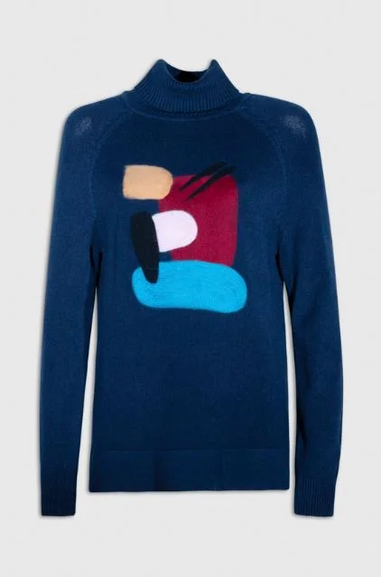 Super Deal Md'M Abstract Design Sweater