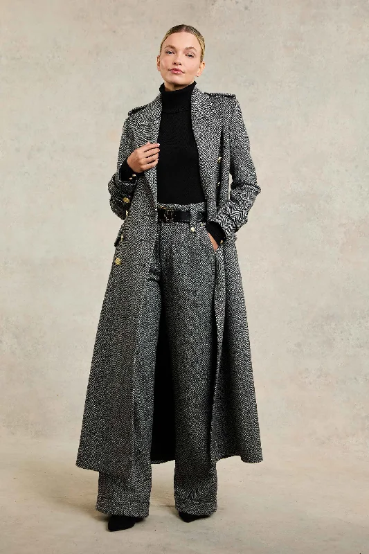 Sale Event The Great Coat (Wide Tooth Black Herringbone)