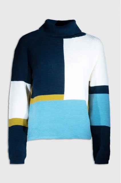 Take Advantage Md'M Colour Block Polo Neck Sweater