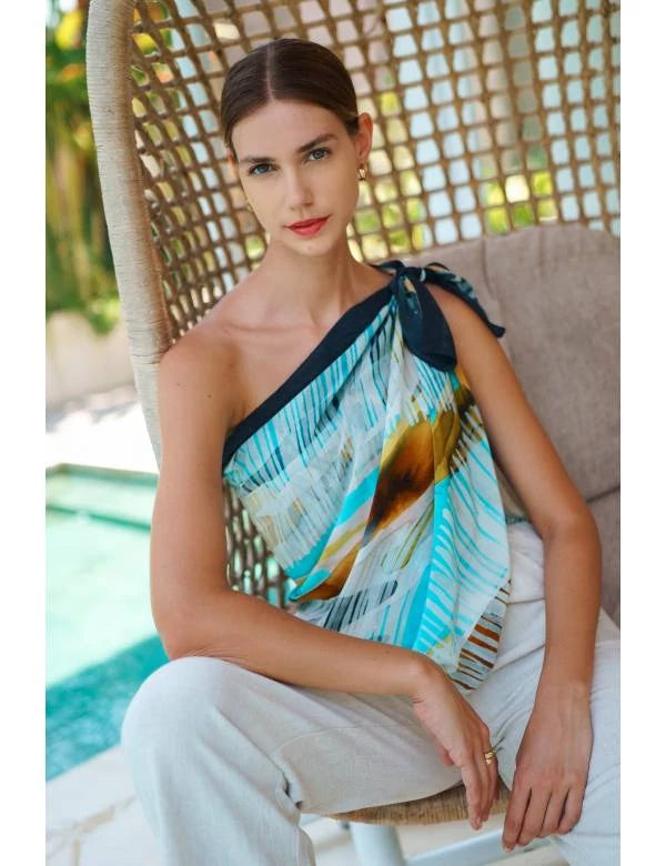Clearance Sale Bet & Malfie Vanya Silk Foulard Scarf (125 x 125)