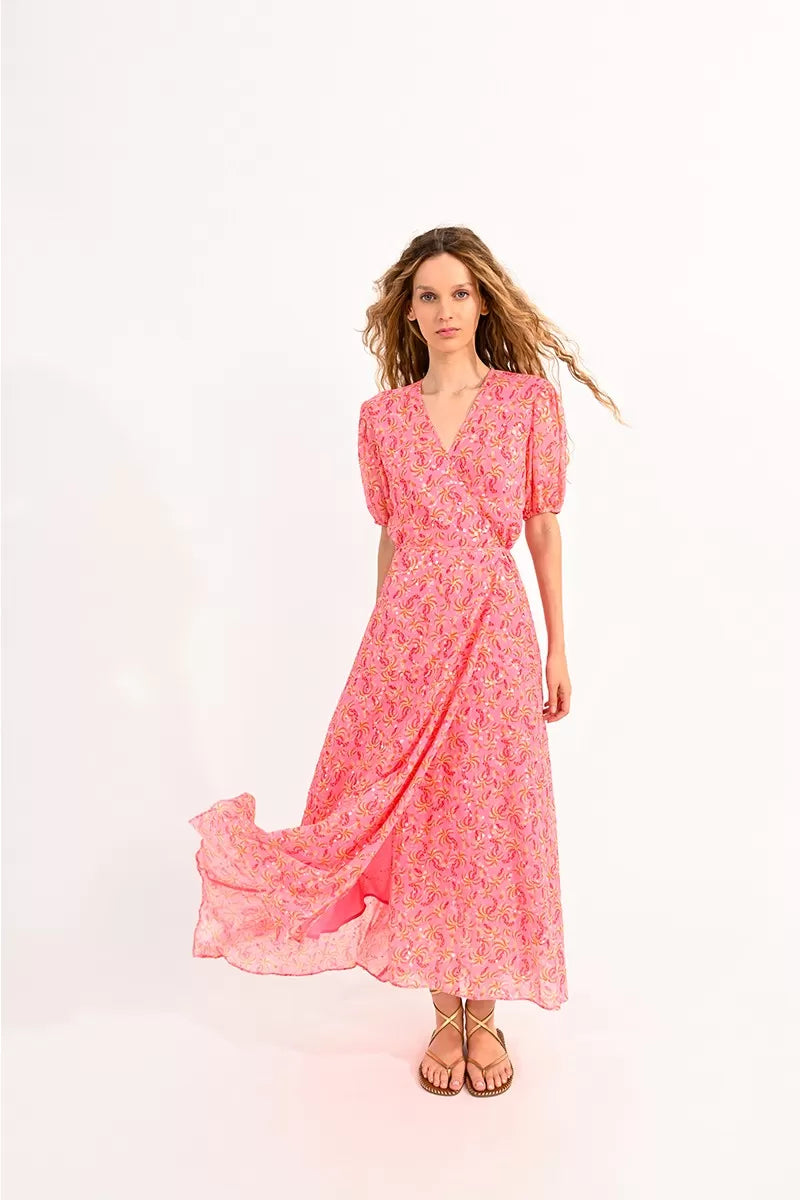 chic slip dressLili Sidonio Pink Lola Dress