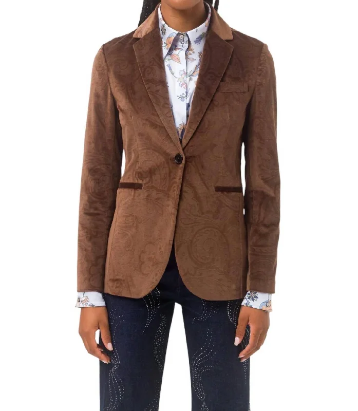 Today’s Deal Velvet Blazer In Brown