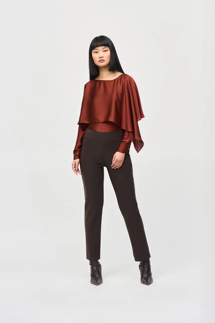 Blowout Sale Joseph Ribkoff Brown Classic Straight Pant