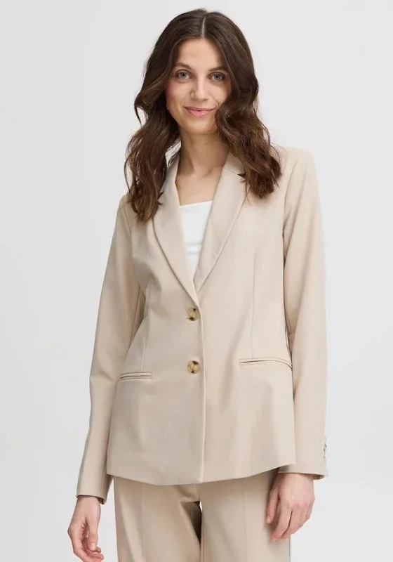 Final Markdown Fransa Abigail Single Breasted Blazer, Beige
