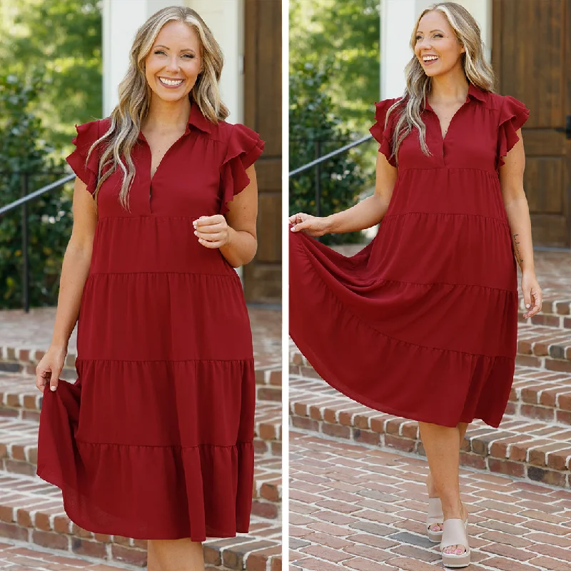 summer floral dressPlay Time Dress, Wine